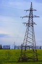 cross power lines in the field