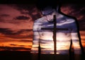 Cross and prayer Royalty Free Stock Photo