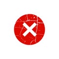Cross red sign element