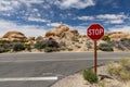 Cross roads and a stop sign Royalty Free Stock Photo