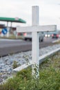 Cross on the roadside - traffic deaths