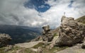 Cross in rock near Lac De Nino in Corsica