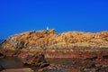 Cross at rocky beach Royalty Free Stock Photo