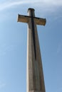 Cross of Sacrifice at Delville Wood CWGC Military Cemetery on the Somme Royalty Free Stock Photo