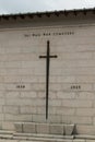 Cross of Sacrifice in Sai Wan War Cemetery, a Commonwealth War Graves Commission cemetery in Hong Kong