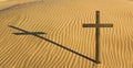 Cross Sand Shadow Royalty Free Stock Photo