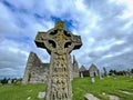 The Cross of the Scriptures, Clonmacnoise, Co. Offaly Royalty Free Stock Photo