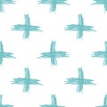 Cartoon doodle cross seamless pattern.