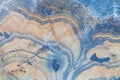 Cross section of abstract blue fantasy mineral