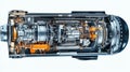 Jet Engine Cutaway Illustration Royalty Free Stock Photo