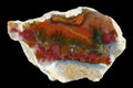 A cross section of agate stone