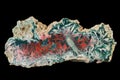 A cross section of the agate stone