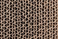 Cross section of cardboard corrugated pattern as baskground & texture vertical close up Royalty Free Stock Photo