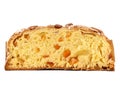 Cross section of Colomba Pasquale, traditional italian christmas dessert