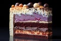 cross-section of gateau showing intricate layers