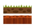 Cross section ground slice isolated some piece nature outdoor ecology underground and freestanding render garden natural Royalty Free Stock Photo