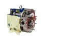 Cross section high technology of rotary or lobe gear high pressure vacuum pump with gearbox for control flow rate water solvent