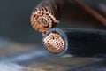 High voltage power cable Copper conductor Royalty Free Stock Photo