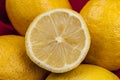 Cross section of a lemon. Royalty Free Stock Photo