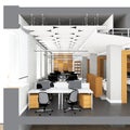 Cross section of the office space Royalty Free Stock Photo