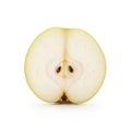 Image highlights the texture and structure of the pear, showca Royalty Free Stock Photo