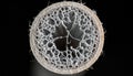Cross section of a plant stem showing intricate cellular structure and vascular bundles Royalty Free Stock Photo