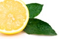 Cross section of ripe lemon