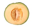 Cross section of a rockmelon Royalty Free Stock Photo