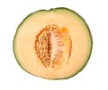 Cross section of a rockmelon