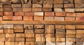 Cross section of sawn timber Royalty Free Stock Photo
