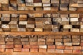 Cross section of sawn timber Royalty Free Stock Photo
