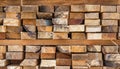 Cross section of sawn timber Royalty Free Stock Photo