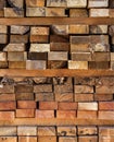 Cross section of sawn timber Royalty Free Stock Photo