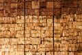 Cross section of sawn timber,Selection of freshly sawn timber material Royalty Free Stock Photo