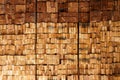 Cross section of sawn timber,Selection of freshly sawn timber material