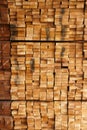 Cross section of sawn timber,Selection of freshly sawn timber material Royalty Free Stock Photo
