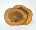 Cross Section of 2 Tree Rings Royalty Free Stock Photo