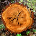 Cross section of tree trunk Royalty Free Stock Photo