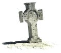 Cross shaped gravestone