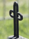 Cross shaped iron fence Royalty Free Stock Photo