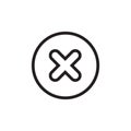 Cross sign red element