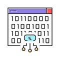 cross-site scripting color icon vector illustration