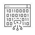 cross-site scripting line icon vector illustration