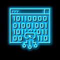 cross-site scripting neon glow icon illustration