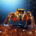 Cross spider on the web