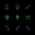 cross , spider , web , halloween , rip , graveyard , horror , eps icons set vector Royalty Free Stock Photo