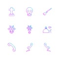 cross , spider , web , halloween , rip , graveyard , horror , eps icons set vector Royalty Free Stock Photo