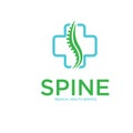 Cross spine health logo designs simple for medical service