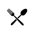 Cross Spoon and Fork vector illustration