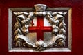 The Cross of St George inside of Leadenhall Market, The City, London, England, United Kingdom, Europe Royalty Free Stock Photo